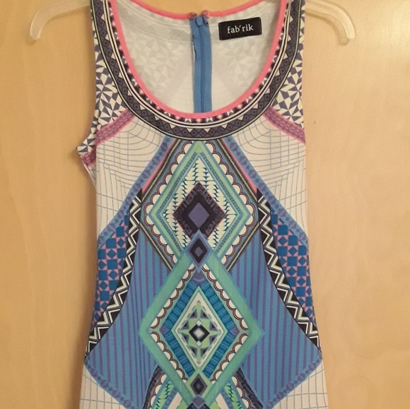 fab'rik Dresses & Skirts - Boho Fabrik dress geometric tribal Sz S